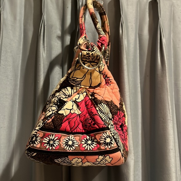 Vera Bradley Mocha Rouge convertible handbag shoulder bag Crossbody RETIRED - Picture 5 of 14